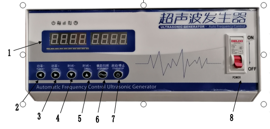 超聲波發生器面板功能說明